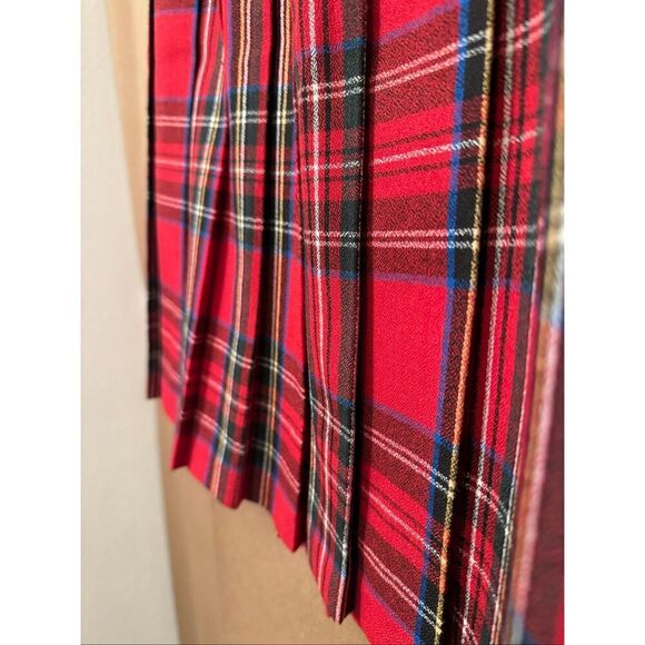 Vintage Danielle B Plaid Pleated Skirt - Picture 4 of 7